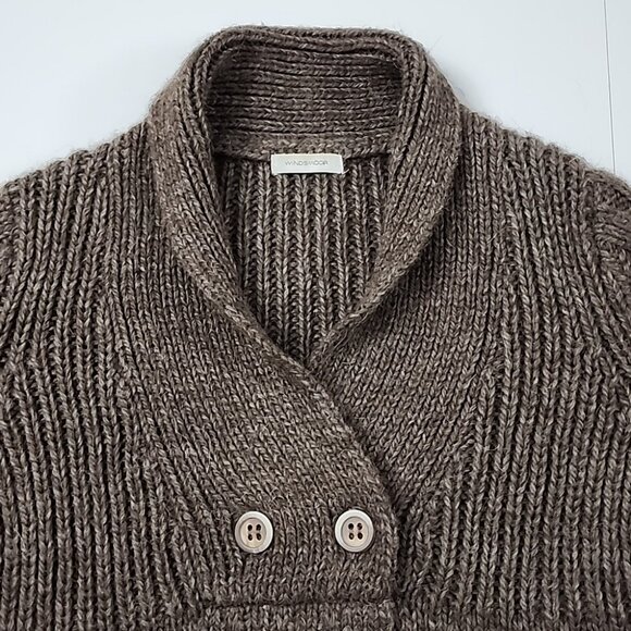 Windsmoor Women's Brown Knit Alpaca Wool Blend Cardigan Bell Sleeves Size L - Picture 6 of 14